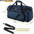 Uarition Bolsa de gimnasio para hombre, 21 pulgadas, grande, para v...