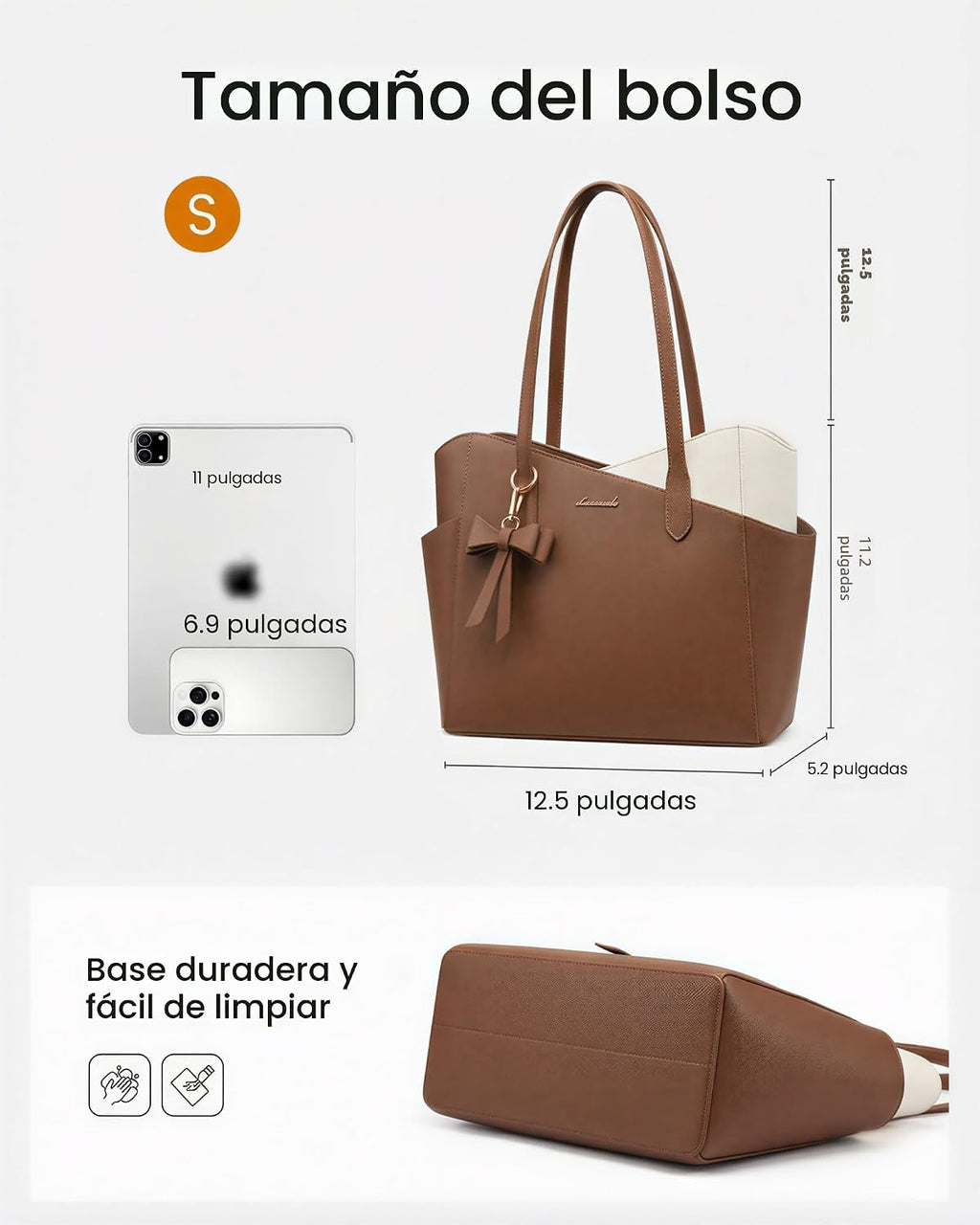 LOVEVOOK Bolso pequeño para mujer, bolsos de piel sintética estruct...