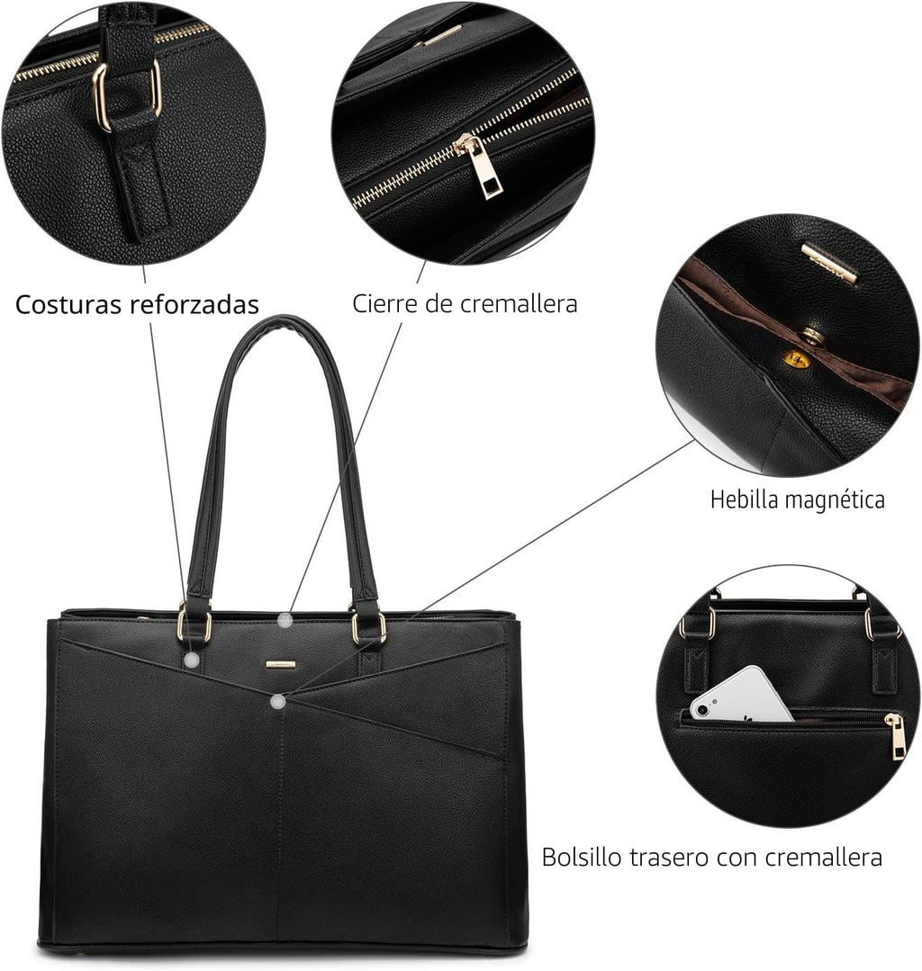Bolsa de mano portátil para mujeres, de 15.6\u201D, impermeable, de...