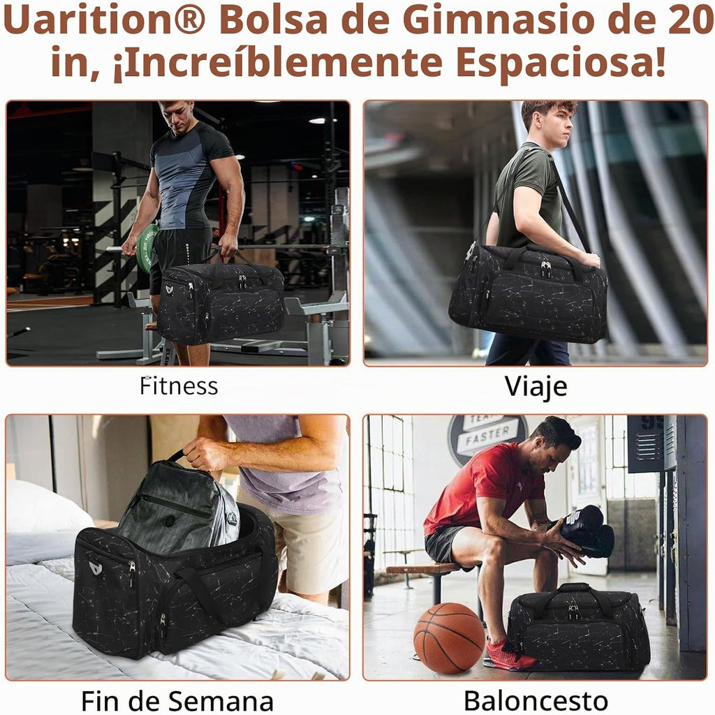Uarition Bolsa de gimnasio para hombres y mujeres - Bolsa de viaje...