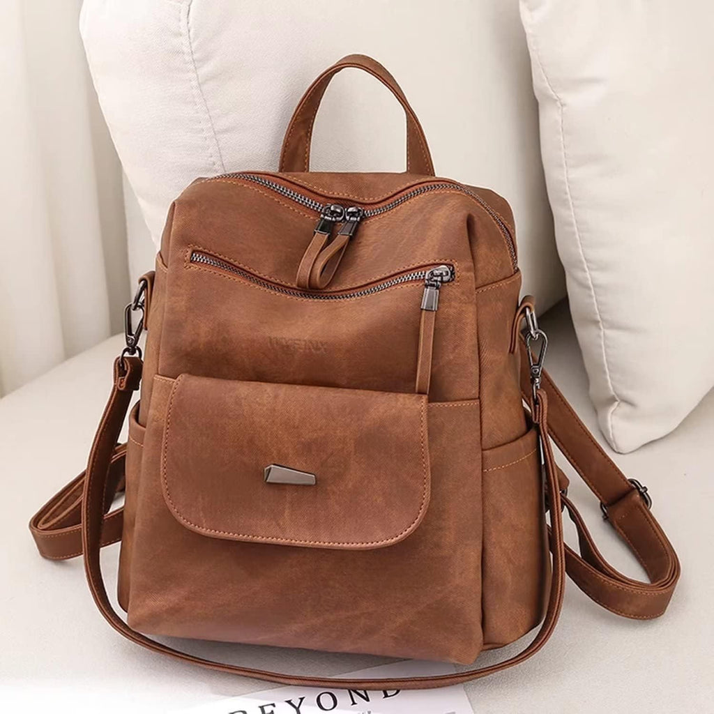 WYFJNX - Mochila de cuero sintético para mujer, diseño multiusos de...