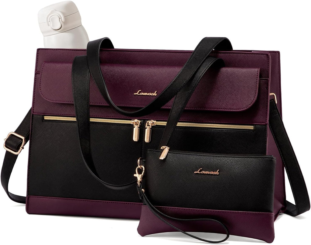 LOVEVOOK Bolsa para laptop para mujeres de 15.6 pulgadas, bolso tip...