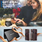Miyozi - Billetera Airtag para hombre, con clip de dinero, estuche...