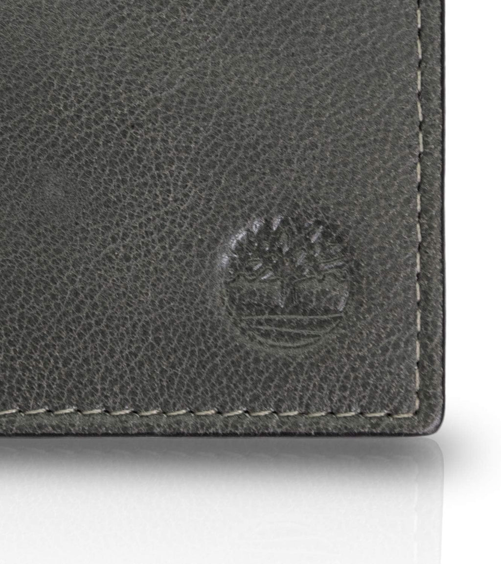 Timberland Billetera de cuero genuino con tarjetero de seguridad RF...