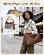 Missnine Bolso Hobo para mujer, bolso de mano de diseñador de cuero...