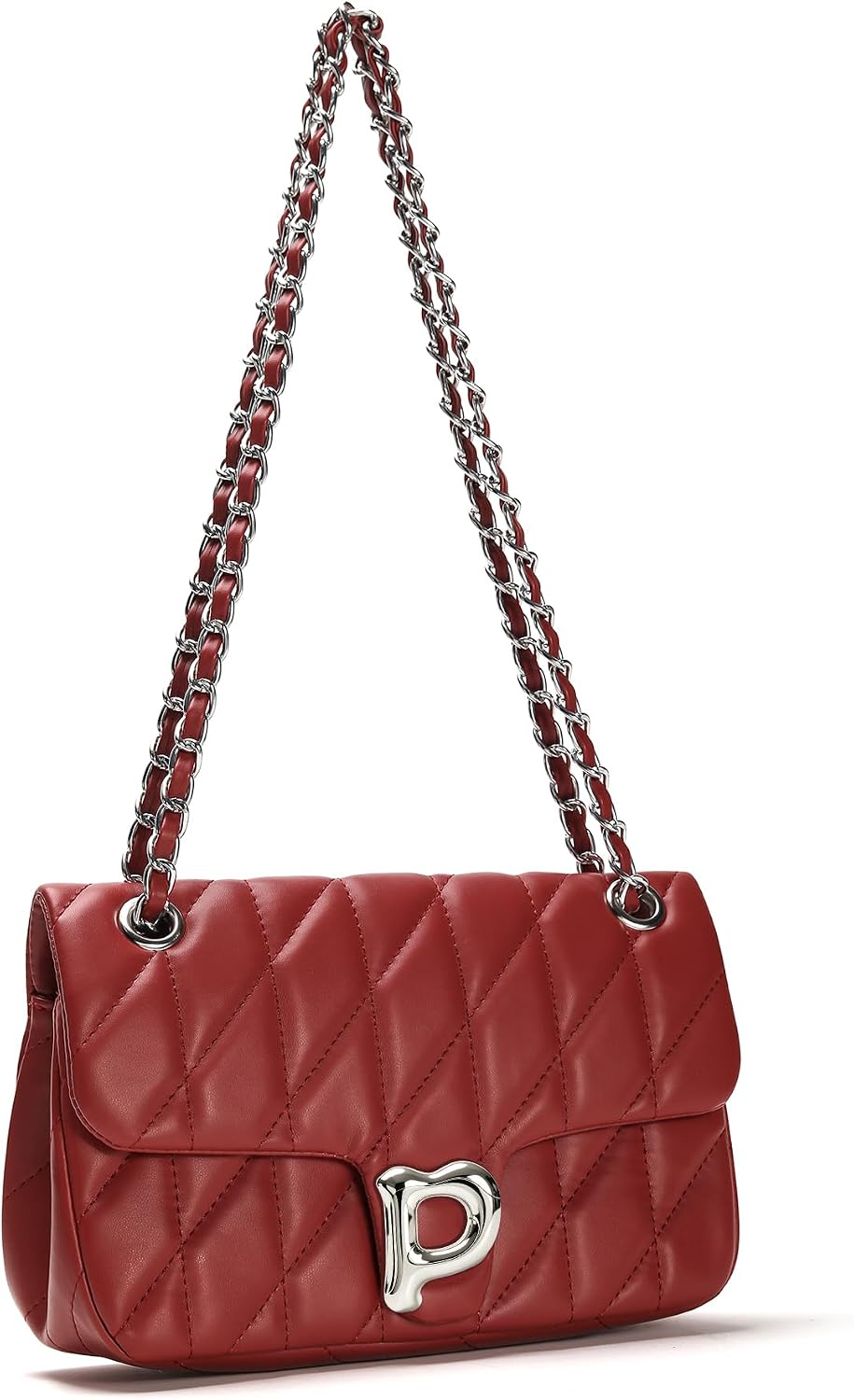 Pelimoo Bolso Bandolera Acolchado para Mujer de Moda - Bolso de Man...