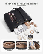 LOVEVOOK Bolsas de mano para mujer, bolso de mano con asa superior,...