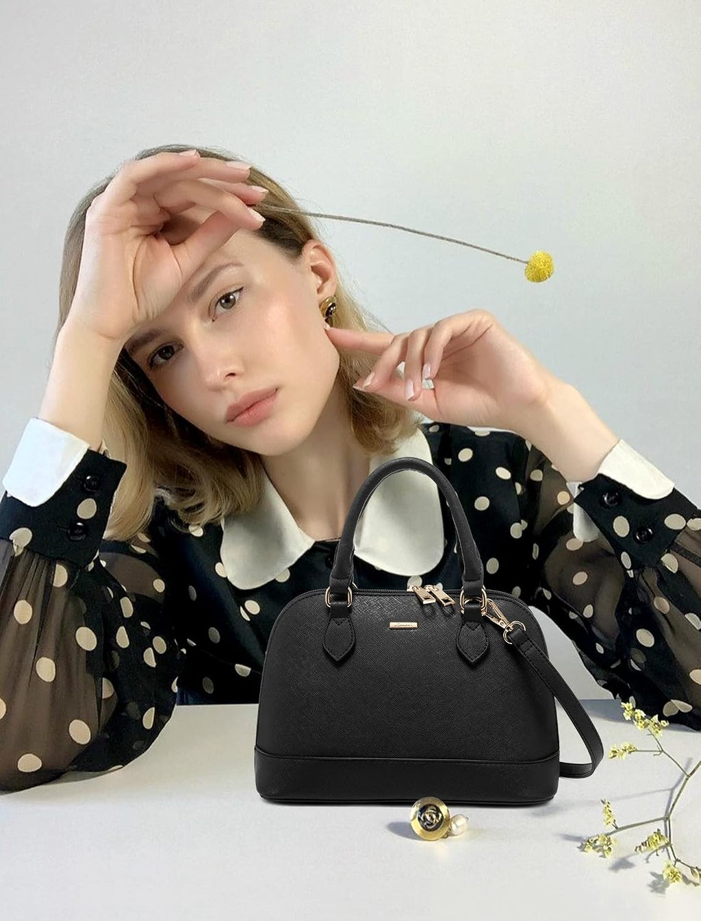 LOVEVOOK Bolso para Mujer Pequeño Bolsos Cruzados Clásico Doble Cre...