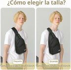 AMJ Bolso cruzado tipo bandolera para hombres y mujeres, mochila de...