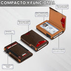 SEMORID Cartera para hombre con tarjetero delgado desplegable para...