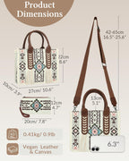 PARAURORA Bolso tote bohemio con asa superior para mujer, bolso cru...