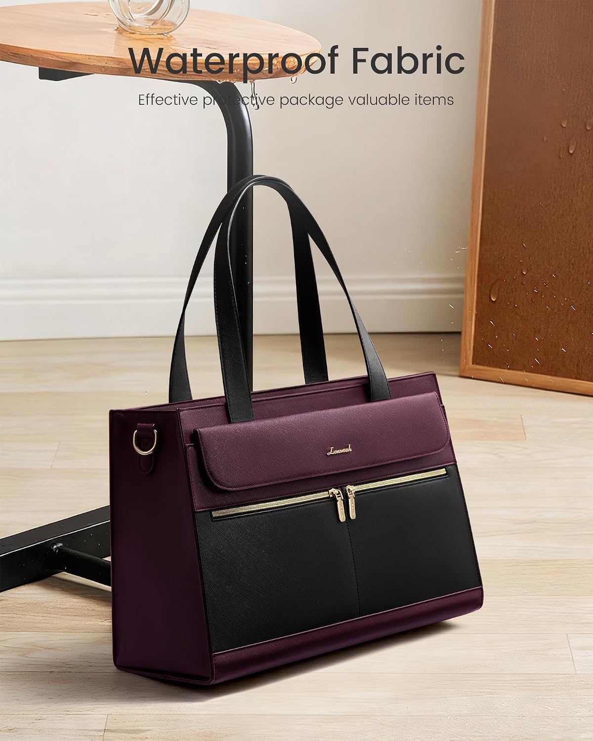 LOVEVOOK Bolsa para laptop para mujeres de 15.6 pulgadas, bolso tip...