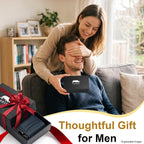 furid Cartera de cuero genuino para hombres: billetera minimalista...