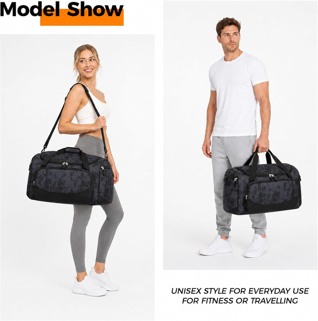 Uarition Bolsa de gimnasio para hombres y mujeres, bolsa de lona gr...