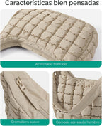 Bolso cruzado tipo hobo de BAGSMART para mujer, bolsos acolchados y...