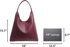Bolsos Hobo para mujeres, bolso de hombro de cuero vegano suave, bo...