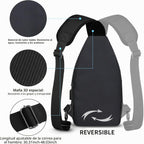 AMJ Bolso cruzado tipo bandolera para hombres y mujeres, mochila de...