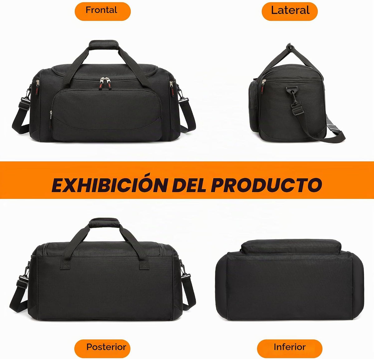 Bolsa de gimnasio Uarition para hombres - Bolsa de lona grande de 5...