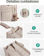 BAGSMART Bolsa Tote Pequeña para Mujeres, Bolsa Cruzada con Cremall...