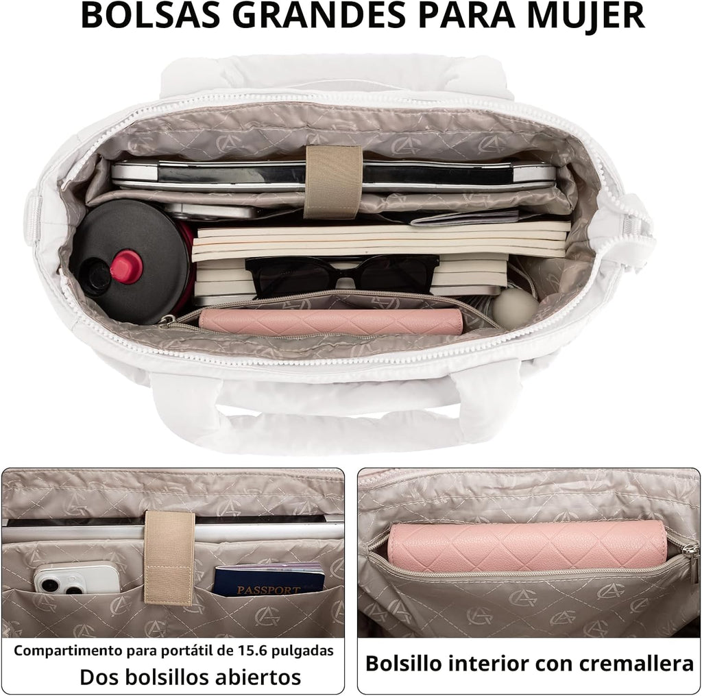 Bolso de mano acolchado para mujer, bolso grande de enfermera, bols...