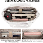 Bolso de mano acolchado para mujer, bolso grande de enfermera, bols...