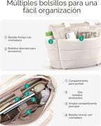 Bolso tote BAGSMART para mujeres, bolso de hombro ligero y acolchad...