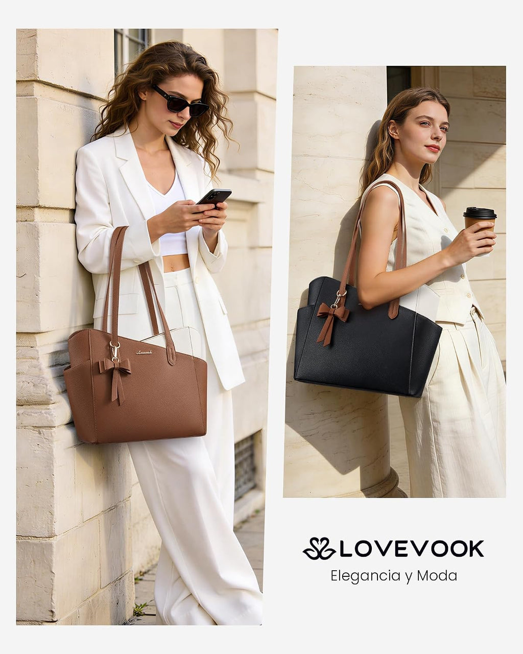 LOVEVOOK Bolso pequeño para mujer, bolsos de piel sintética estruct...
