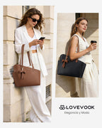 LOVEVOOK Bolso pequeño para mujer, bolsos de piel sintética estruct...