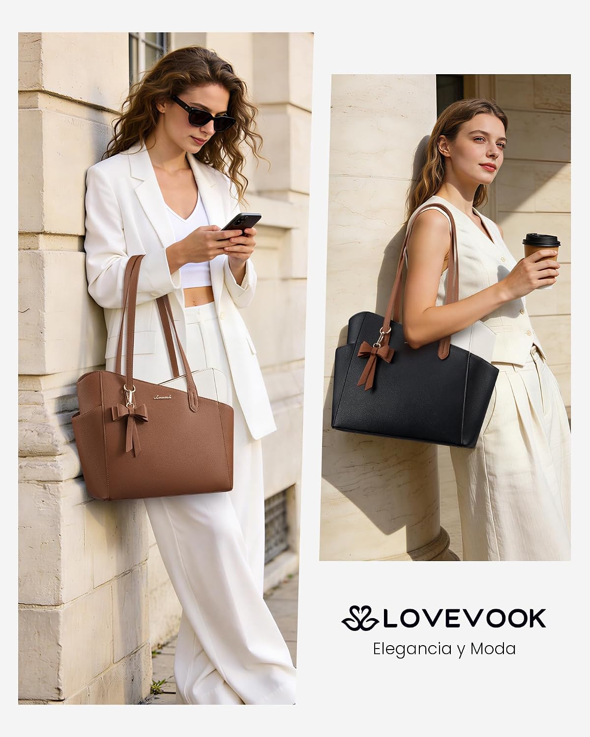 LOVEVOOK Bolso pequeño para mujer, bolsos de piel sintética estruct...