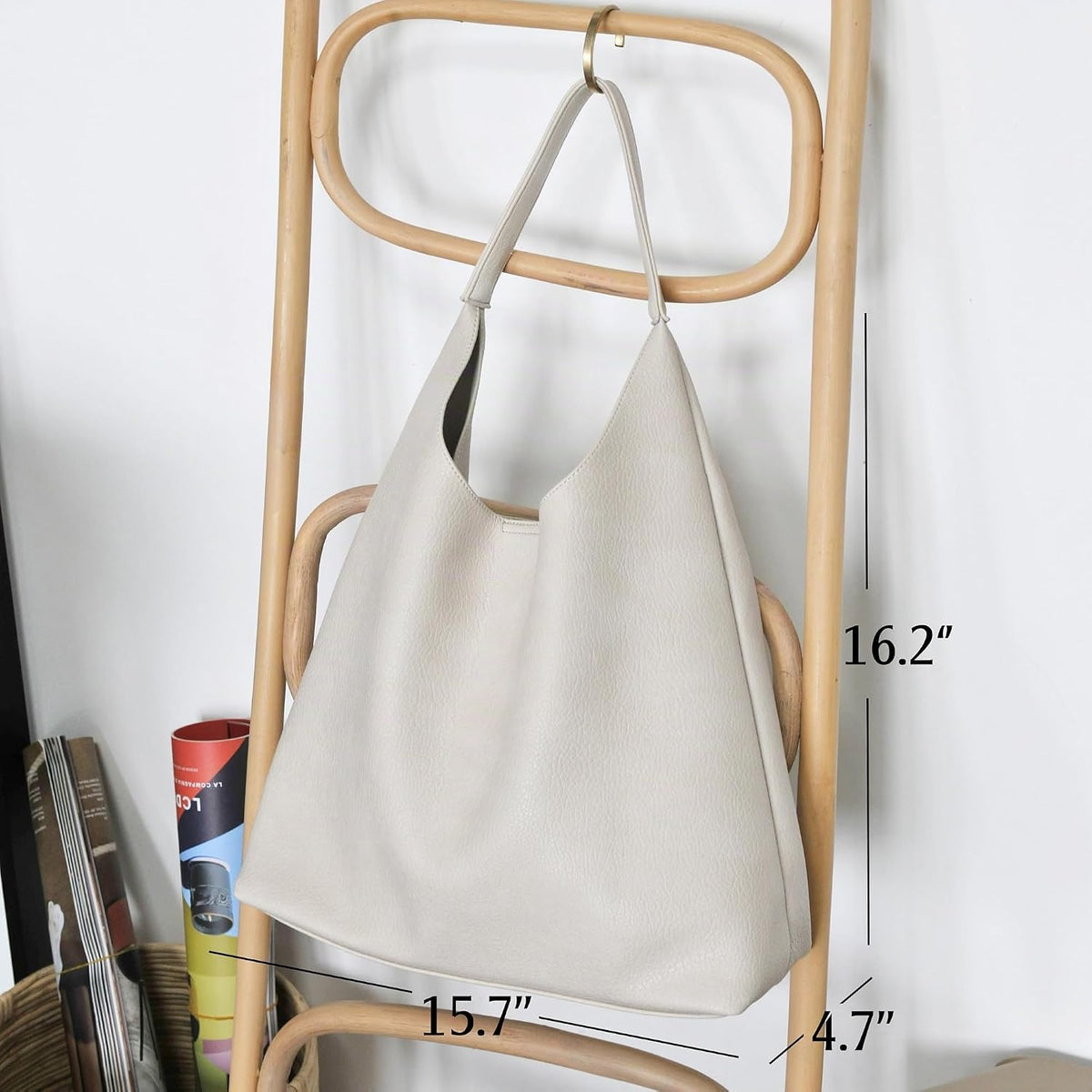Bolsos Hobo para mujeres, bolso de hombro de cuero vegano suave, bo...