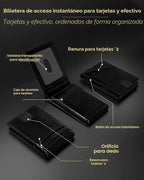 QLD 2026 - Cartera para hombre con bloqueo RFID, delgada y minimali...