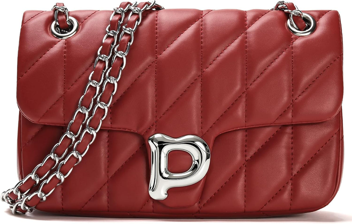 Pelimoo Bolso Bandolera Acolchado para Mujer de Moda - Bolso de Man...