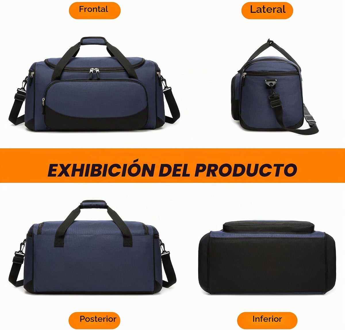 Uarition Bolsa de gimnasio para hombre, 21 pulgadas, grande, para v...