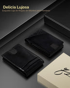 QLD 2026 - Cartera para hombre con bloqueo RFID, delgada y minimali...