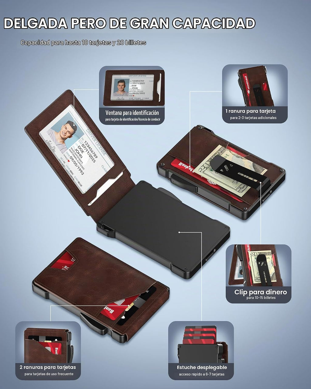 typecase Cartera táctica para hombre tarjetero: funda para tarjetas...