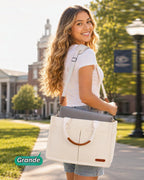 FIORETTO Bolso de lona para mujer con compartimento individual, par...
