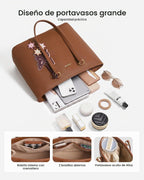 LOVEVOOK Bolsas de mano para mujer, bolso de mano con asa superior,...