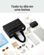 LOVEVOOK - Bolso de mano para mujer, bolso de trabajo acolchado de...