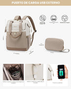 LOVEVOOK Mochila para laptop para mujer, mochila de trabajo convert...