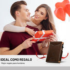 SEMORID Cartera para hombre con tarjetero delgado desplegable para...