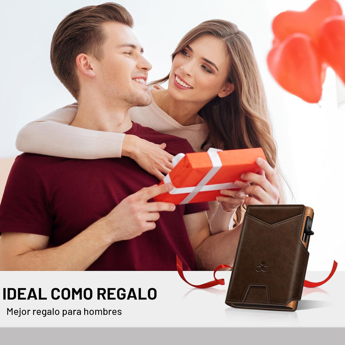 SEMORID Cartera para hombre con tarjetero delgado desplegable para...