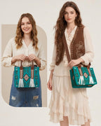 PARAURORA Bolso tote bohemio con asa superior para mujer, bolso cru...