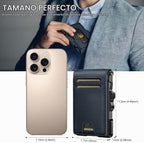 furid Cartera de cuero genuino para hombres: billetera minimalista...