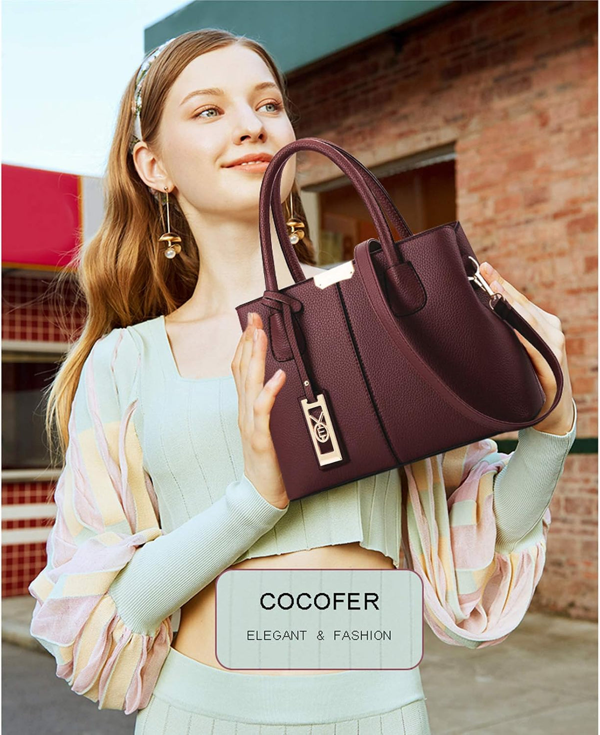 COCIFER Carteras y bolsos de mano para mujeres, bolsos de hombro ti...