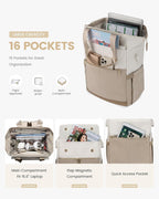 LOVEVOOK Mochila para laptop para mujer, mochila de trabajo convert...