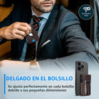 Miyozi - Billetera Airtag para hombre, con clip de dinero, estuche...