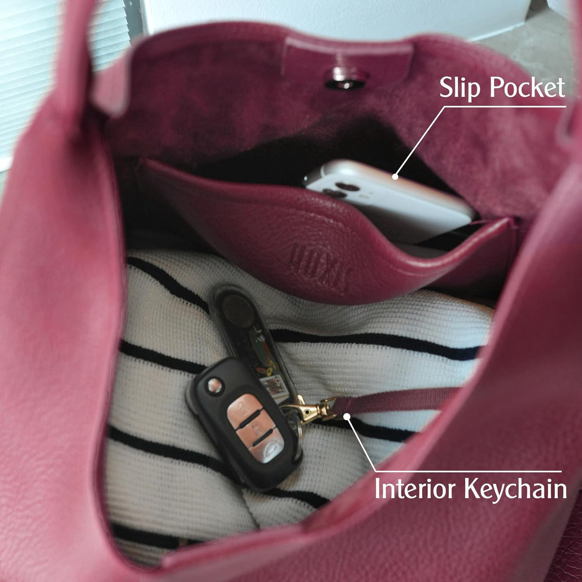 Bolsos Hobo para mujeres, bolso de hombro de cuero vegano suave, bo...