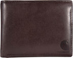 Carhartt Cartera de cuero marrón aceitado para hombre, bolsillo fro...