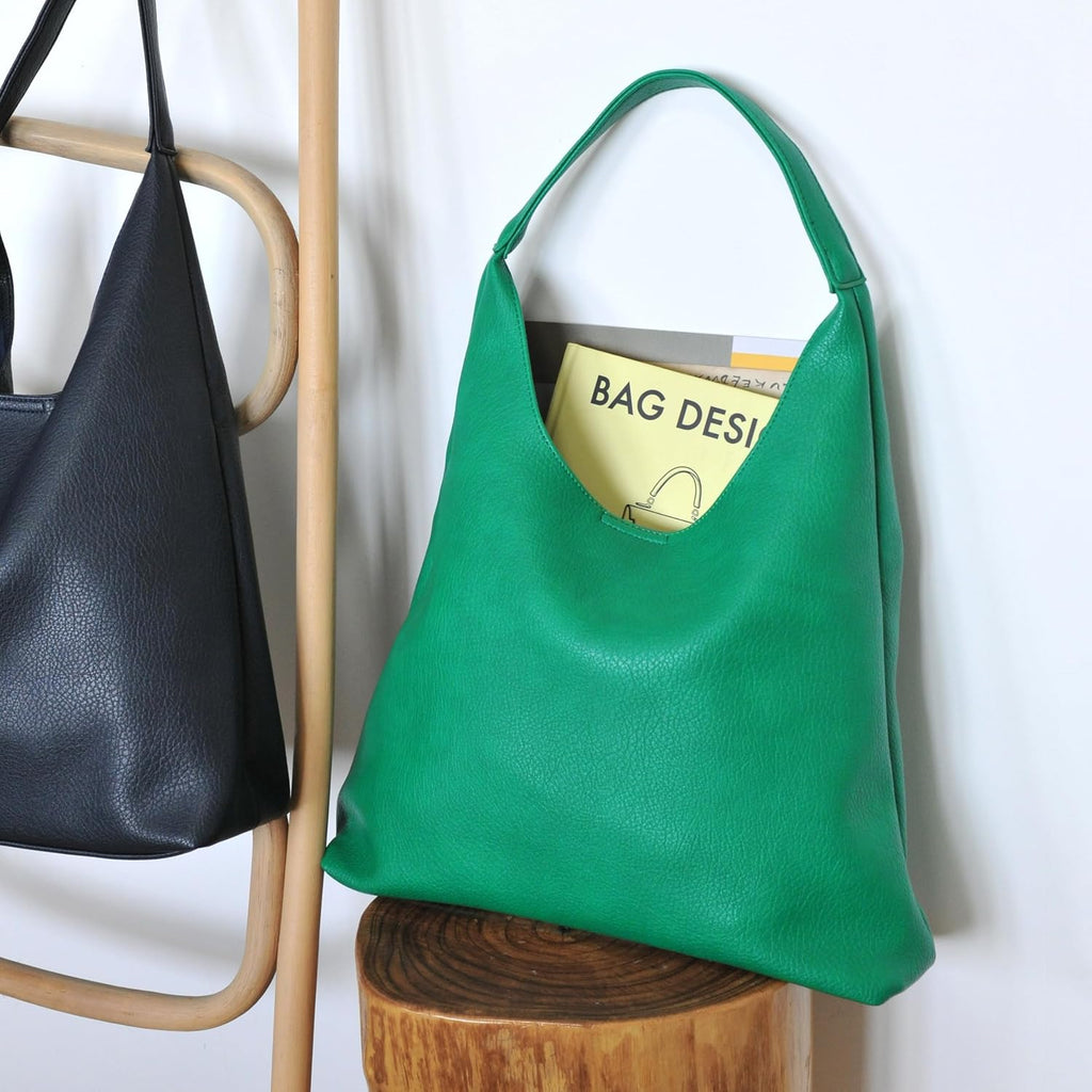Bolsos Hobo para mujeres, bolso de hombro de cuero vegano suave, bo...