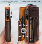 miyozi Billetera para hombre, con clip para dinero, bolsillo para m...